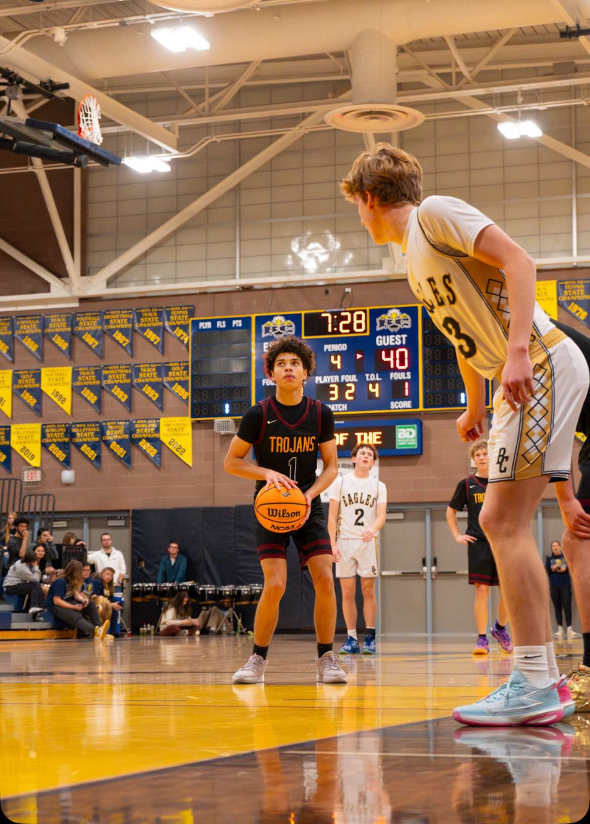 Trae Plein taking a free throw