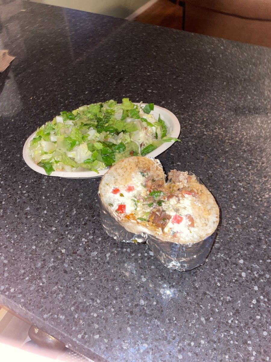 A Chipotle bowl and burrito 